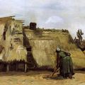 Винсент Ван Гог - Крестьянка, копающая перед домом